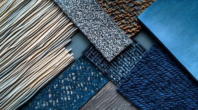 blue and white fabric