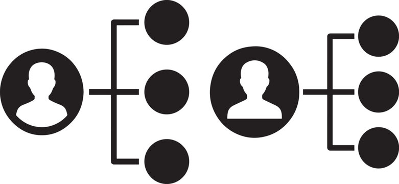 Family tree icon silhouette vector illustration