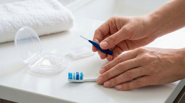 Cleaning dental aligner with toothbrush