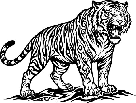 Tiger silhouette vector illustration