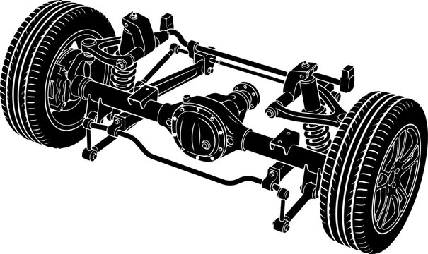 UTV off-road vehicle silhouette Vector Art