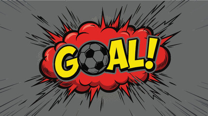 Soccer Goal Comic Explosion, Football Victory, Sports Illustration, Goal Concept © Sanjida