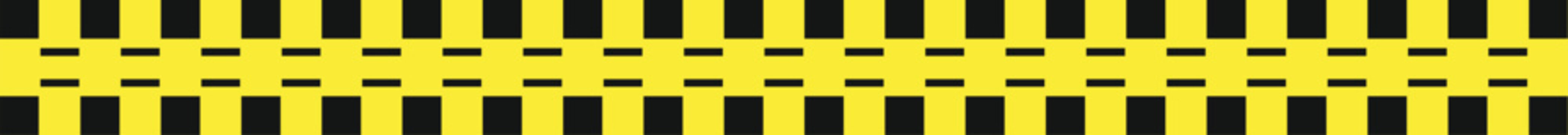 Set of caution tapes with black and yellow,black and red diagonal slashes or chevron print. Warning borders in construction work zone or crime scene. Danger, Attention tapes. Flat vector illustration 