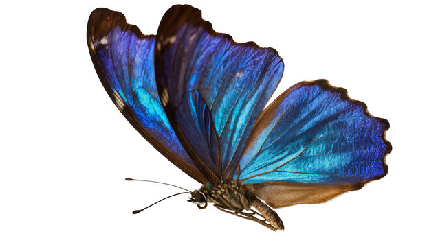 Blue Morpho Butterfly with iridescent wings