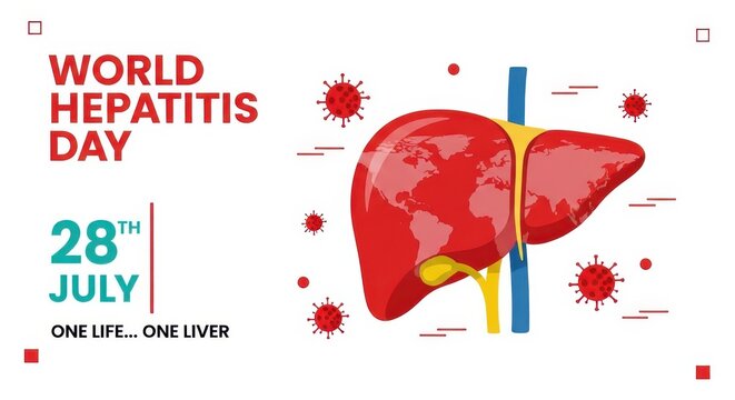 World hepatitis day 28th july one life one liver awareness poster