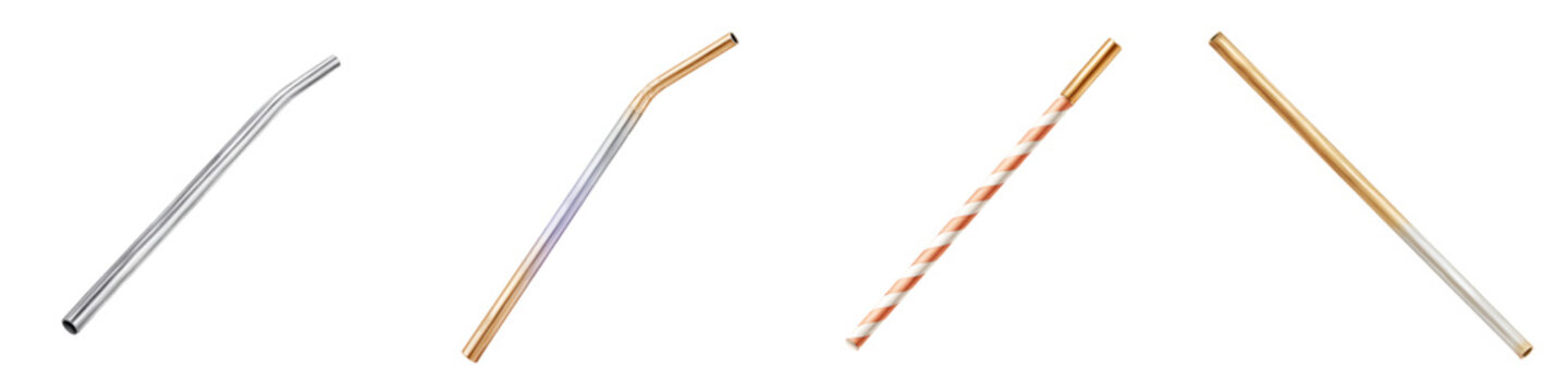 Reusable Metal Straws Set, Eco-Friendly Drinking Alternatives, Zero Waste Lifestyle