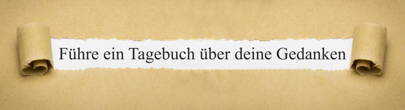 Führe ein Tagebuch über deine Gedanken