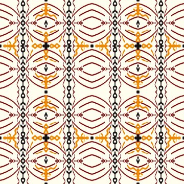 Ikat geometric ethnic seamless pattern traditional tribal design for fabric