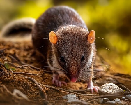 Eine kleine Spitzmaus auf Nahrungssuche