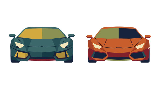 Two sleek, modern sports cars are parked side by side