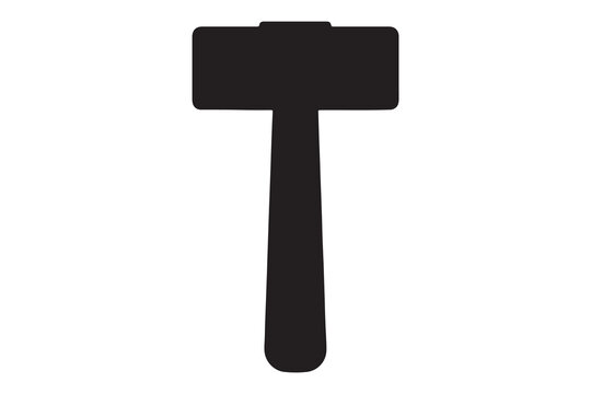 T shaped tool icon simple design on white background for interface  minimalistic