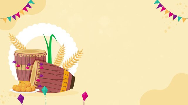Baisakhi Festival Drums Sweets and Kites Punjabi Motion Video