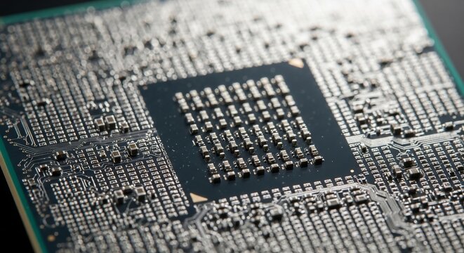 Computer processor microchip detail