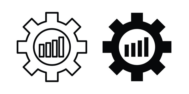 Productivity icon stroke and solid black editable vectors