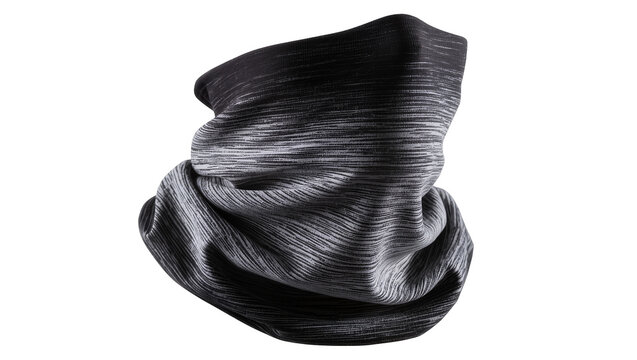 Black and grey striped tubular neck gaiter