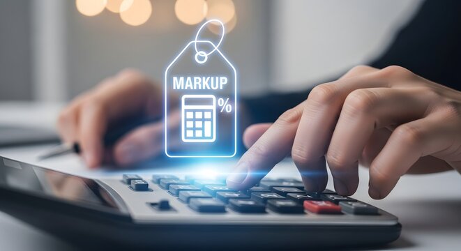 Calculating markup percentage with calculator