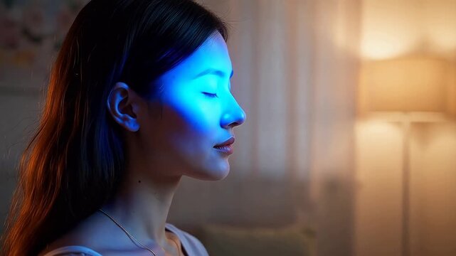 Mindful Blue Serenity: Alpha Waves in Meditation