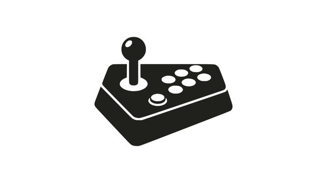 Arcade fight stick controller icon for retro gaming.
