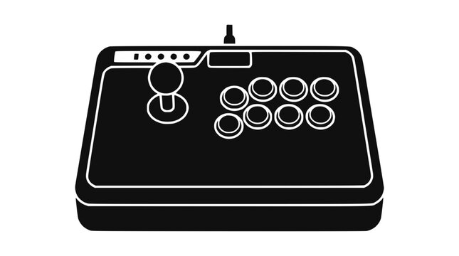 Arcade fight stick gaming controller minimalist icon.