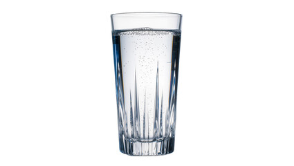 Tall glass of sparkling water with bubbles © Isolde