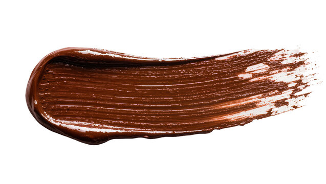 Brown paint smear texture with glossy highlights