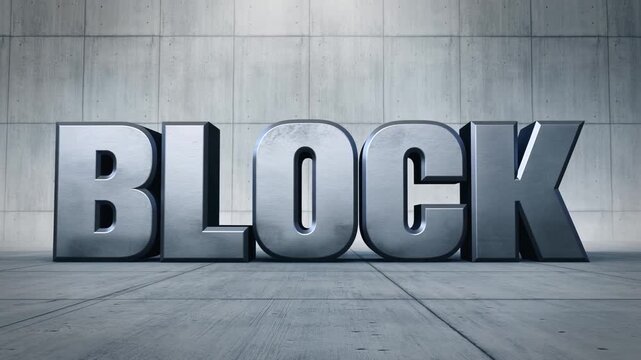 Dynamic transformation of floating blocks into solid concrete block letters