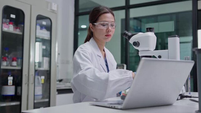 Laboratory research action science lab researcher performing experiments modern environment focused viewpoint scientific inquiry