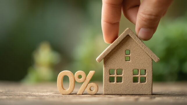 House model and zero percent symbol