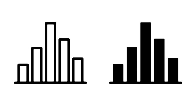 Bar Chart Icons, Data Visualization Graphics, Business Analytics Symbols, Statistics Representation