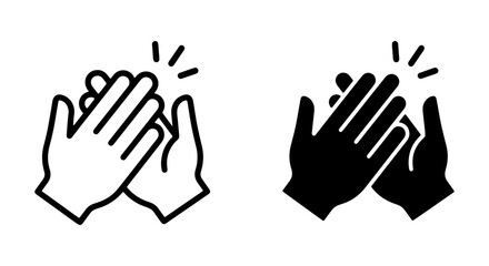 Obraz premium Clapping Hands Icons, Applause Vector Graphics, Approval Symbol Set