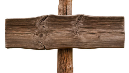 Rustic wooden signpost with weathered texture © Jonas