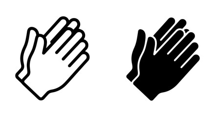 Obraz premium Clapping Hands Icons, Applause Symbol, Positive Feedback Vector Graphics, Approval Gestures