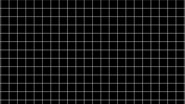 dark background with animated grid line fit for alpha channel or overlay layer footage. Abstract motion background for technology effect.