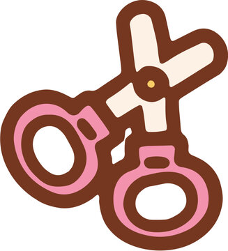 Colorful Cartoon Scissors Icon for Creative Projects