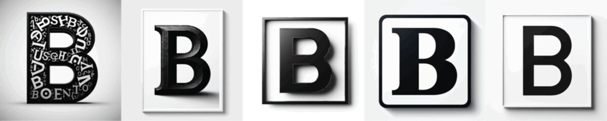 Vector silhouette of alphabet B © FirdianKrisna
