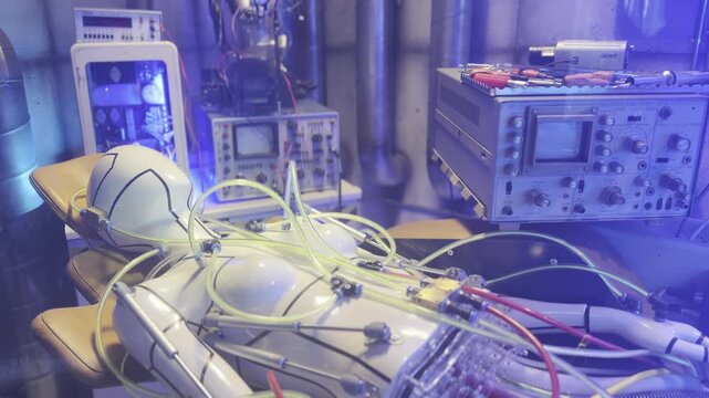 Medical training mannequin with monitoring equipment