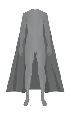 Grey superhero suit. vector illustration