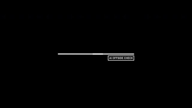 Animated Minimalist VAR Offside Check Line. Looping Football Decision Confirmed on Alpha Channel.
