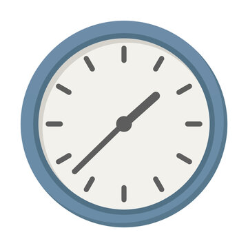Classic round wall clock minimalist vector illustration