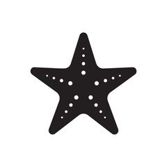 Obraz premium Starfish silhouette icon vector illustration on white background