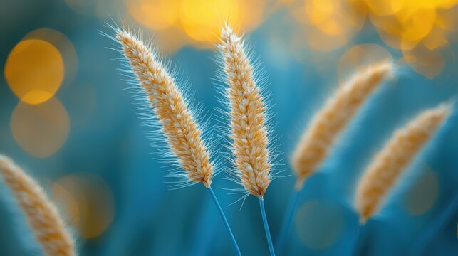 Capture of blue grama grass with curling seed heads swaying in gentle breeze