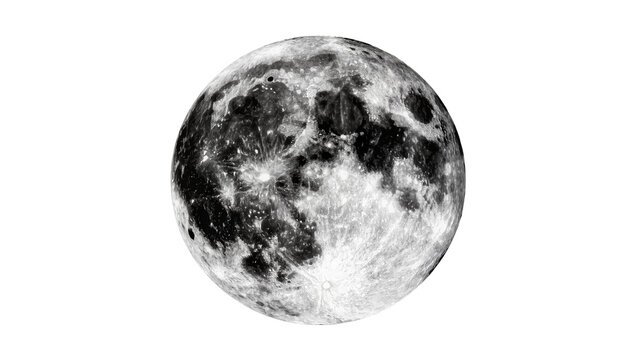 Full moon with visible craters and maria
