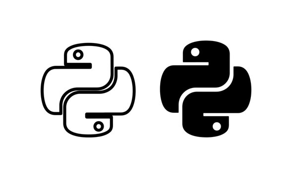 Python Logo Vector Icons, Programming Language Symbol, Coding Graphics