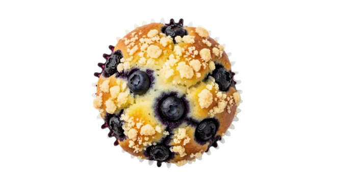 Minimal black silhouette icon, simple flat vector, bold black shape, no, no shading fresh blueberry muffin with crumble topping on a, flat icon style