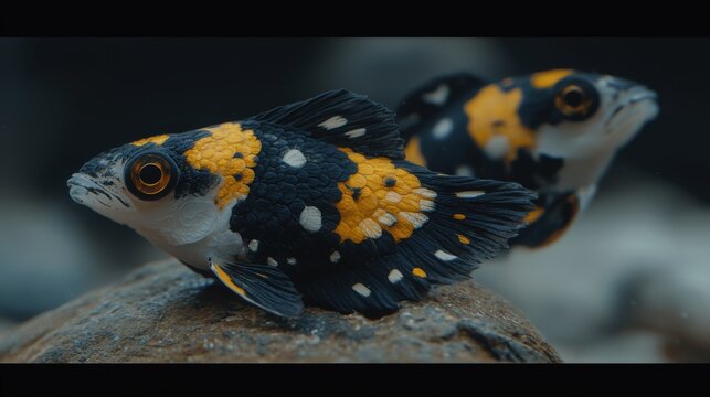 Close-up view of Platy fish in a vibrant aquarium environment showcasing aquatic beauty