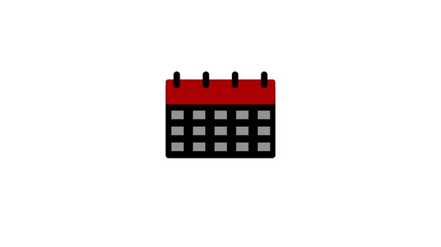 Calendar icon 2026-2027. Mark the date 31 december motion graphics video.