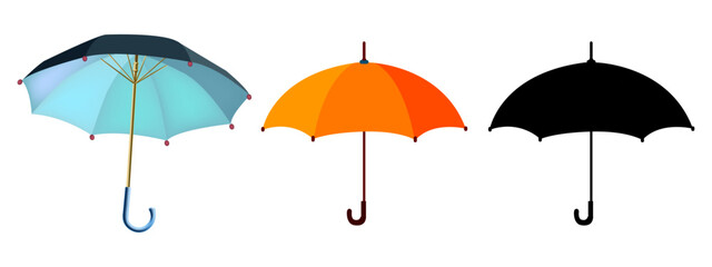 Umbrella sign icon vector illustration. Sunshade or beach parasol icon. protection concept. Editable stroke. © Newton
