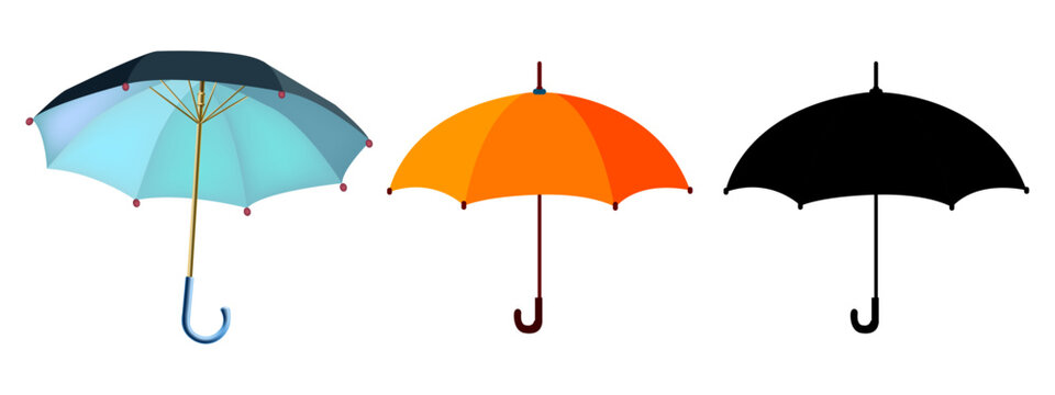 Umbrella sign icon vector illustration. Sunshade or beach parasol icon. protection concept. Editable stroke.