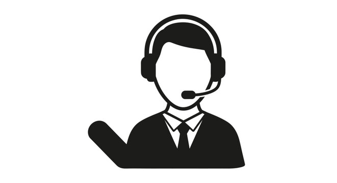Customer service representative with headset 1.