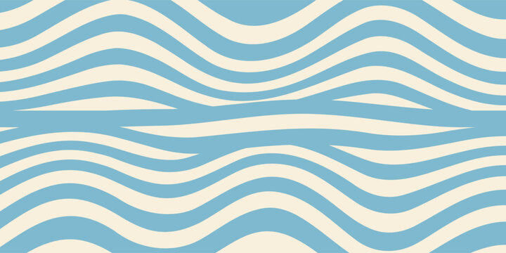 Groovy hippie 70s backgrounds. Waves, swirl, twirl pattern. Twisted and distorted vector texture in trendy retro psychedelic style. Y2k aesthetic.